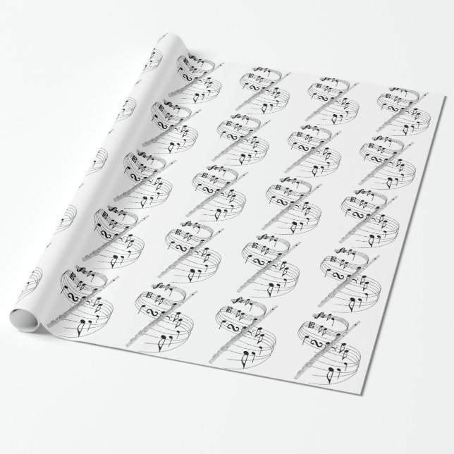 Flute Wrapping Paper (Unrolled)