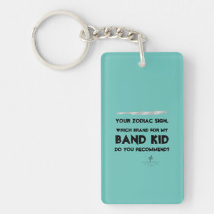 Flute Your Zodiac Sign Anti-ISO Lt. Teal Pers. Key Ring