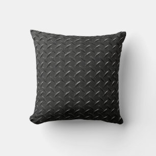 fluted metallic texture in black colour cushion
