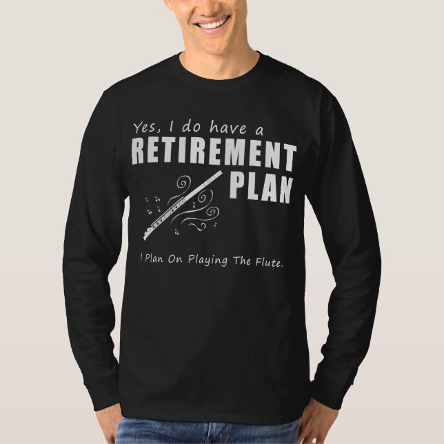 Fluting through Retirement Joy: Funny T-Shirt Desi (Front)