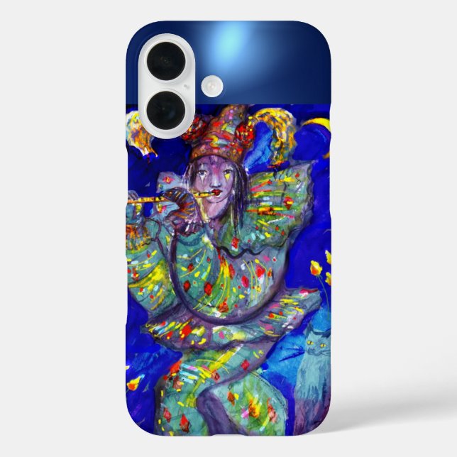 FLUTIST IN BLUE / Venetian Carnival Night Case-Mate iPhone Case (Back)