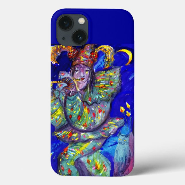 FLUTIST IN BLUE / Venetian Carnival Night Case-Mate iPhone Case (Back)