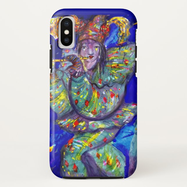 FLUTIST IN BLUE / Venetian Carnival Night Case-Mate iPhone Case (Back)