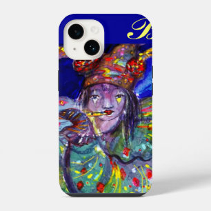 FLUTIST IN BLUE / Venetian Carnival Night Monogram iPhone Case