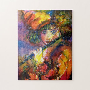 FLUTIST PORTRAIT / Venetian Masquerade Jigsaw Puzzle