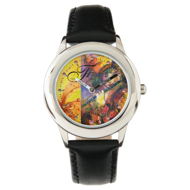 FLUTIST PORTRAIT / Venetian Masquerade Monogram Watch (Front)