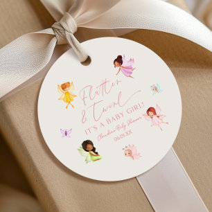 Flutter and Twirl Enchanted Fairy Baby Shower Favour Tags