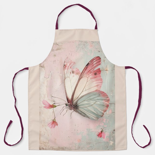Flutter and Twirl Flower fairy girl Apron (Front)
