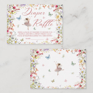 Flutter and Twirl Magical Wings Baby Shower Diaper Enclosure Card