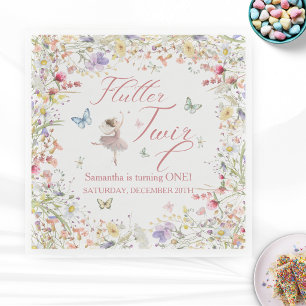 Flutter and Twirl Magical Wings First Birthday Napkin