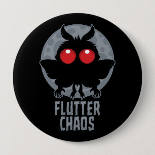 Flutter Chaos Mothman Cryptic Legend 10 Cm Round Badge
