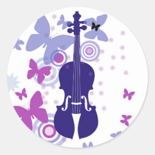 Flutter Fiddle Violin Stickers