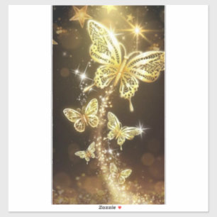  Flutter in Style: Custom Golden Butterfly Vinyl S