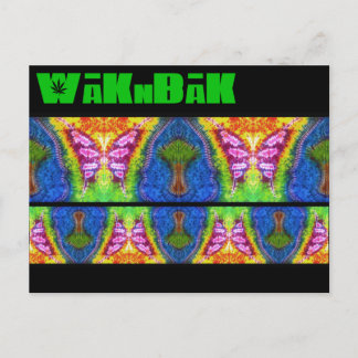 "Flutter Mural" Tied-dyed Postcard