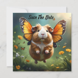 "Flutter Paws: The Guinea Pig Takes Flight" Save The Date