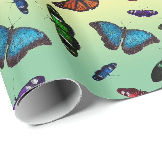 Flutterbies Wrapping Paper (Rainbow) (Roll Corner)