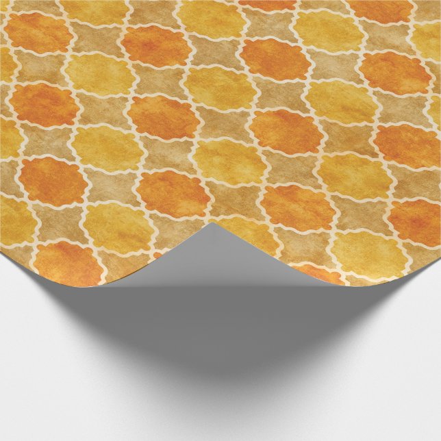 Flutterby Fall Geometric Wrapping Paper (Corner)