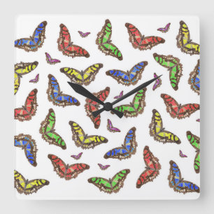 Flutterbys Square Wall Clock