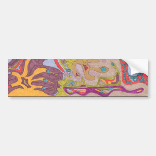 "FlutterFly Land" Abstract Bumper Sticker