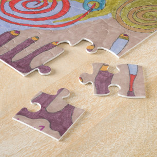 "Flutterflyland" Abstract Art Jigsaw Puzzle