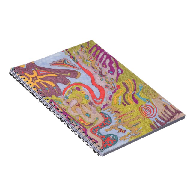 "Flutterflyland" Abstract Art Notebook (Right Side)
