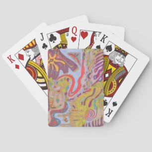 "Flutterflyland" Abstract Art Playing Cards