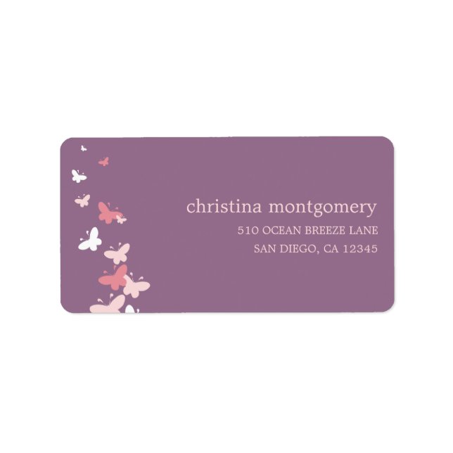 Fluttering Butterflies Address Labels (Front)