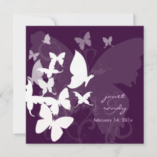 FLUTTERING BY.. BUTTERFLIES+SWIRLS/DIY PLUM INVITATION