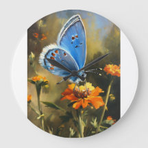 "Fluttering Elegance: Butterfly-Inspired Wall Cloc