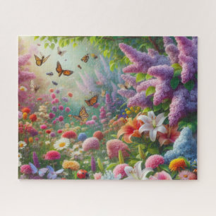 Fluttering Floral Jigsaw Puzzle