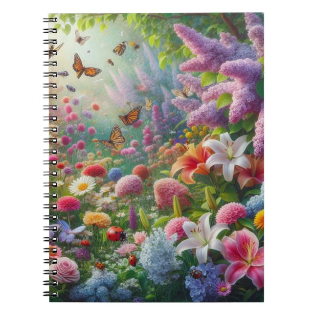 Fluttering Floral Notebook (Front)