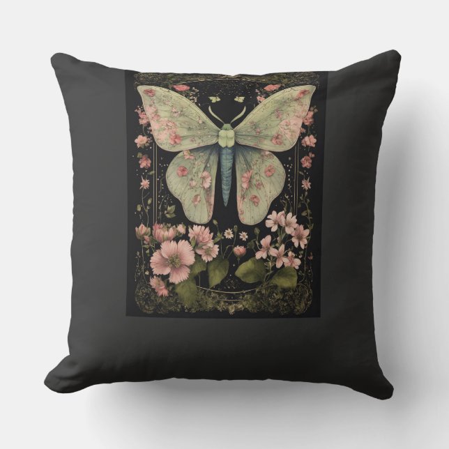 "Fluttering Grace: Butterfly Beauty Tee" Cushion (Front)