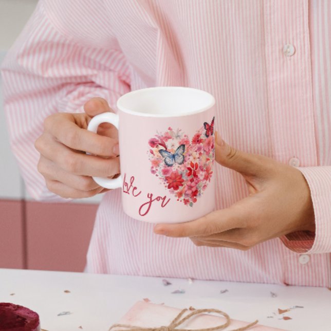 Fluttering Love | Valentine's Day Coffee Mug (Creator Uploaded)