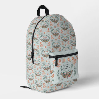 Fluttering Moments: Moth Magic Printed Backpack