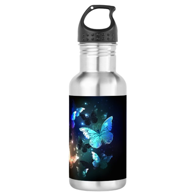 Fluttering Night Butterfly 532 Ml Water Bottle (Front)