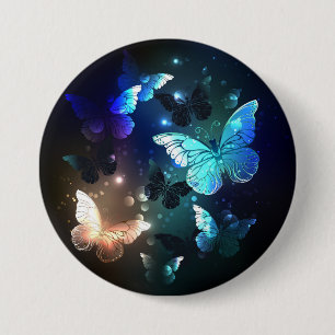 Fluttering Night Butterfly 7.5 Cm Round Badge