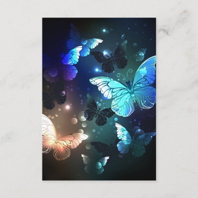 Fluttering Night Butterfly Advice Card (Front)