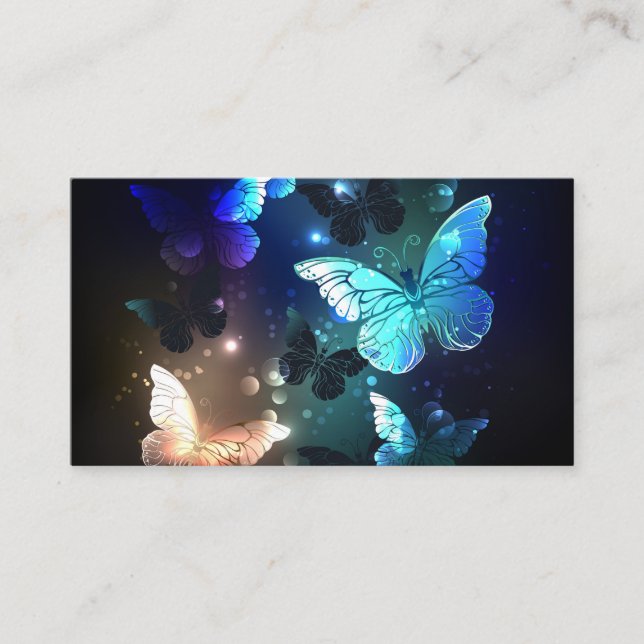Fluttering Night Butterfly Appointment Card (Front)