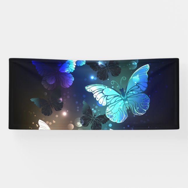 Fluttering Night Butterfly Banner (Horizontal)