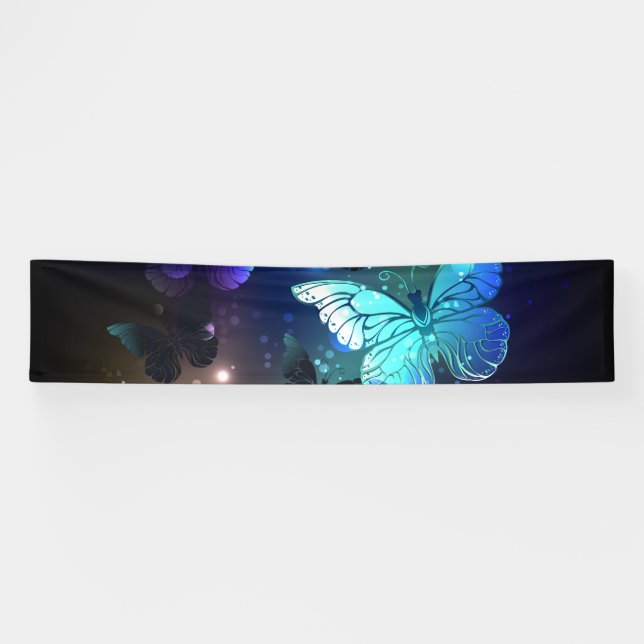 Fluttering Night Butterfly Banner (Horizontal)