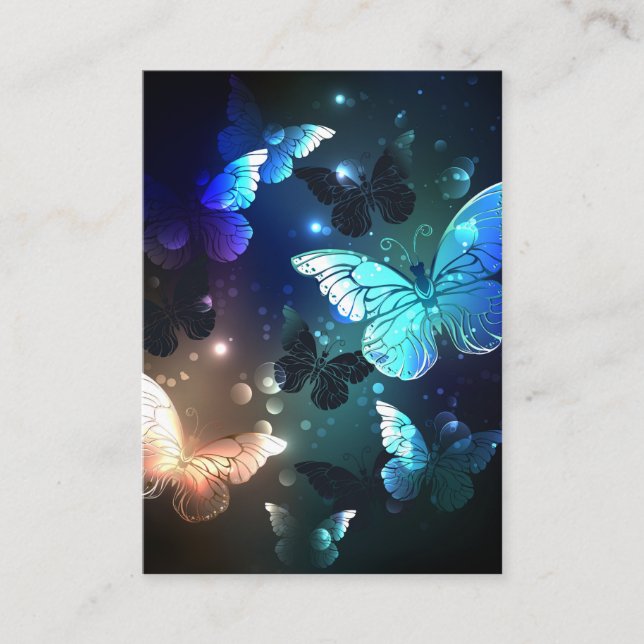 Fluttering Night Butterfly Calling Card (Front)