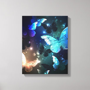 Fluttering Night Butterfly Canvas Print