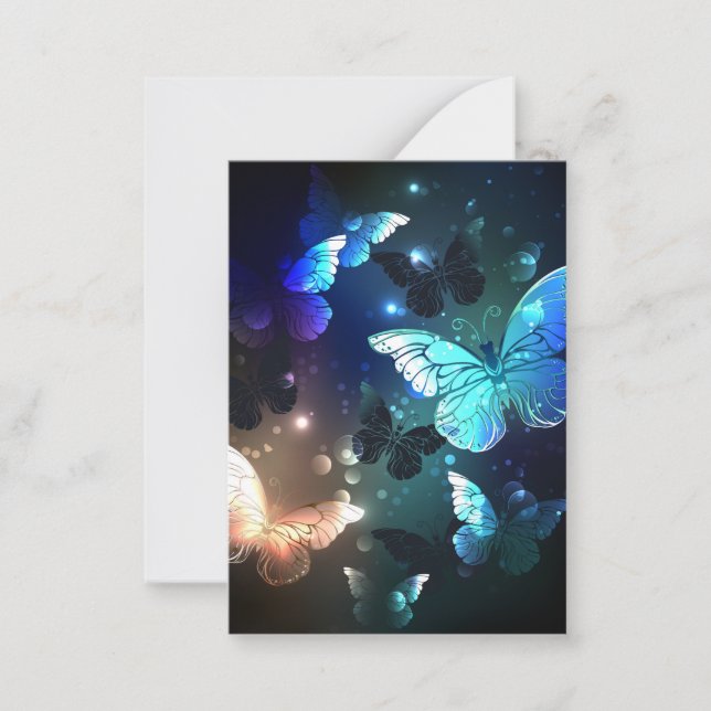 Fluttering Night Butterfly Card (Front)