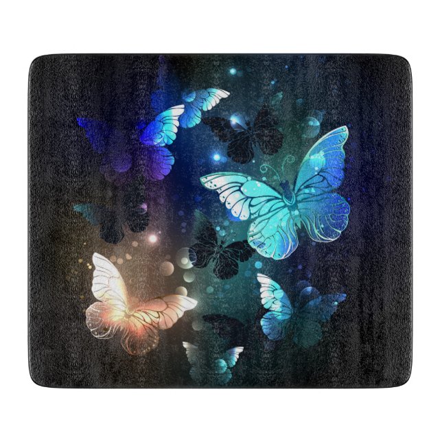 Fluttering Night Butterfly Cutting Board (Front)