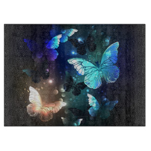 Fluttering Night Butterfly Cutting Board