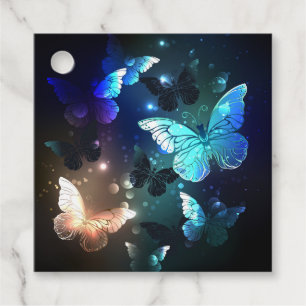 Fluttering Night Butterfly Favour Tags