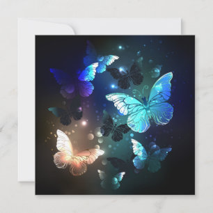 Fluttering Night Butterfly Invitation