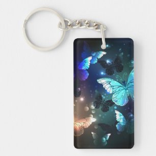 Fluttering Night Butterfly Key Ring