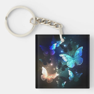 Fluttering Night Butterfly Key Ring