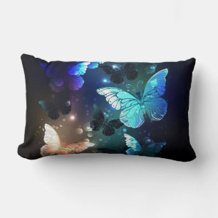 Fluttering Night Butterfly Lumbar Cushion